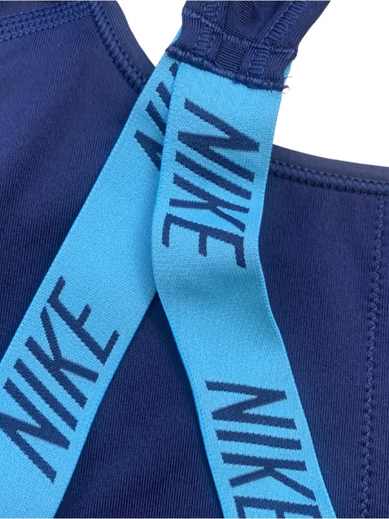 Nike Dri-FIT Non-Padded Sports Bra Navy Blue Size Medium Athleisure Yoga - Picture 4 of 6